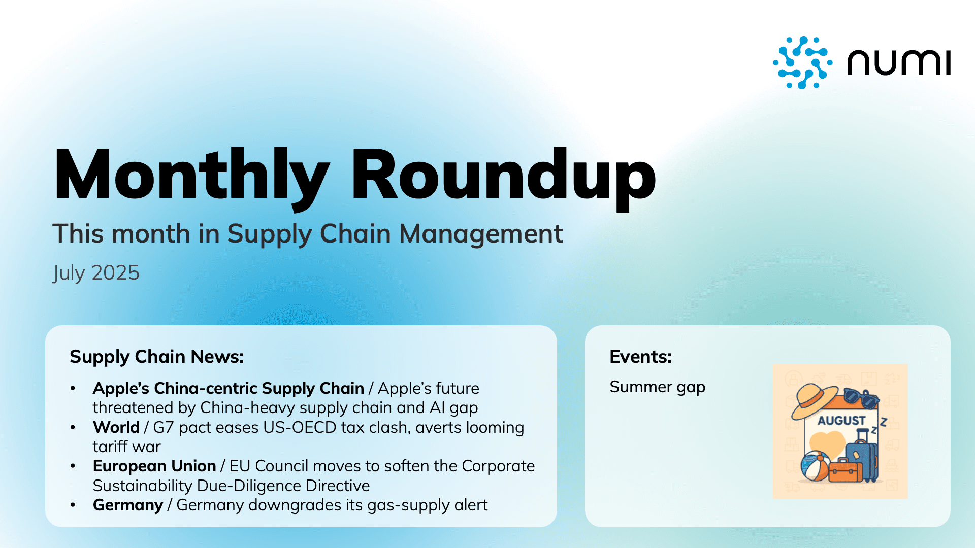 Monthly Roundup - Port-Automation Pulse, EU Due-Diligence U-Turn, G7 Tax Truce & Apple’s Supply-Chain Jitters